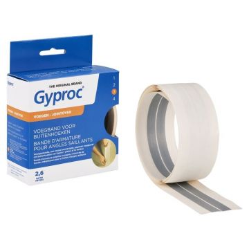 Gyproc Voegband Buitenhoek Wit 2,6m G109395